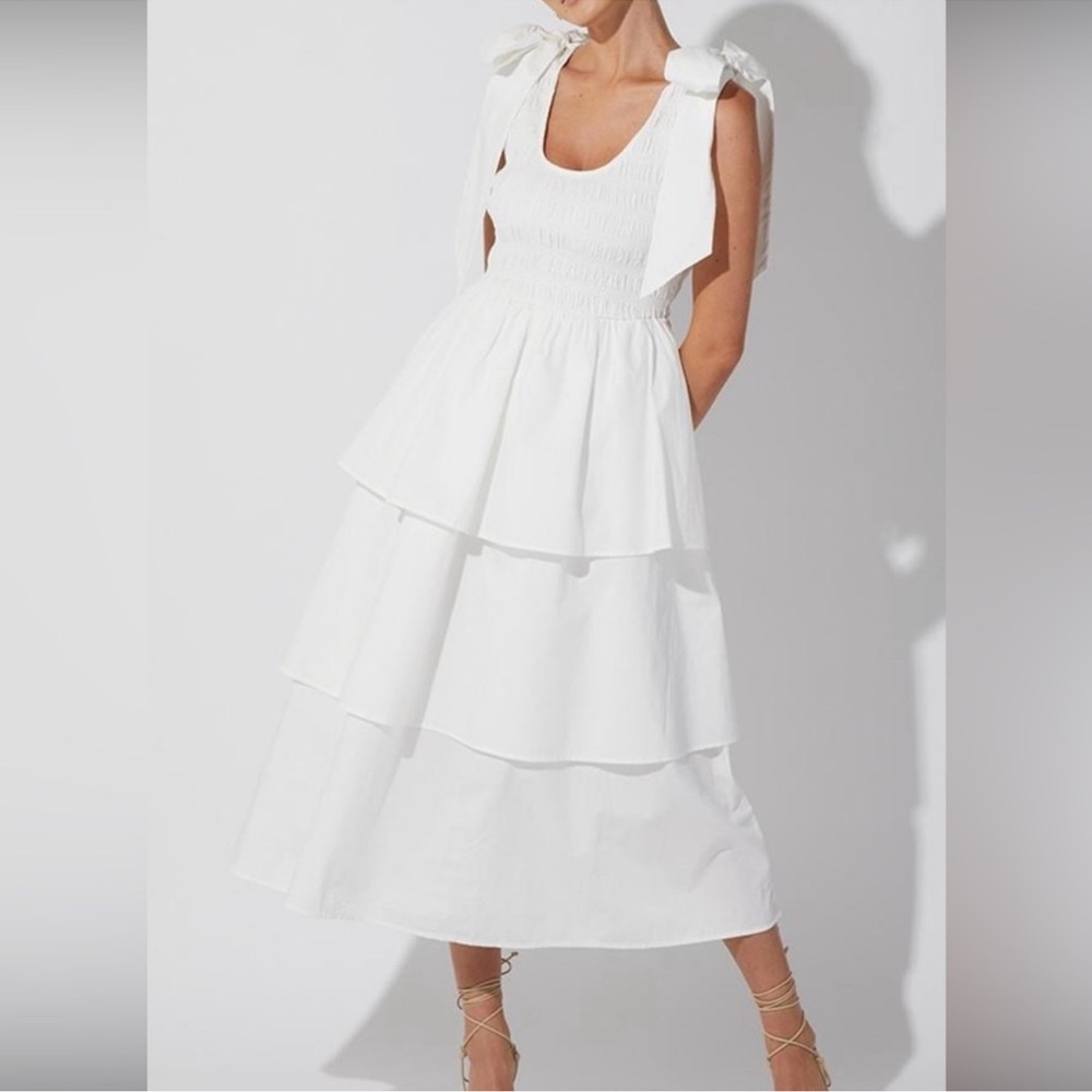 Cleobella Kaiya midi dress in white